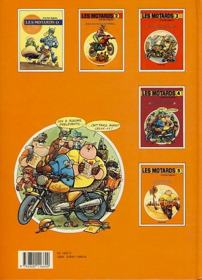 Verso de l'album Les Motards Tome 5 Jeux de mots, tôt… jeux de mots, tard...