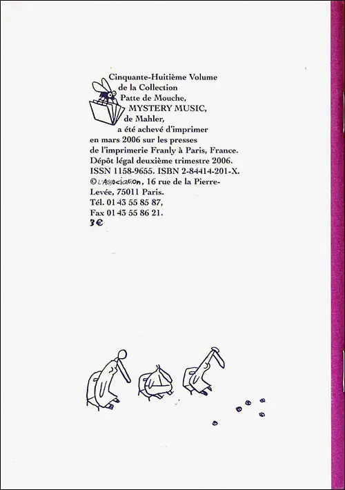 Verso de l'album Mystery music