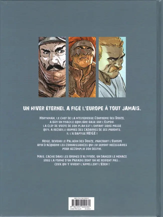 Verso de l'album Neige Origines Tome 2 Éden