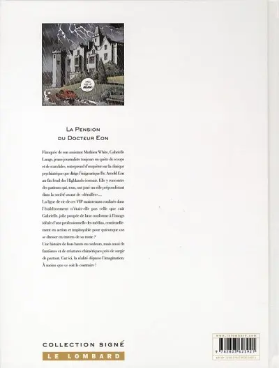 Verso de l'album La Pension du docteur Eon