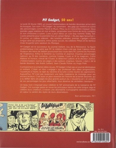Verso de l'album Pif Gadget: 50 ans d'humour, d'aventures et de BD