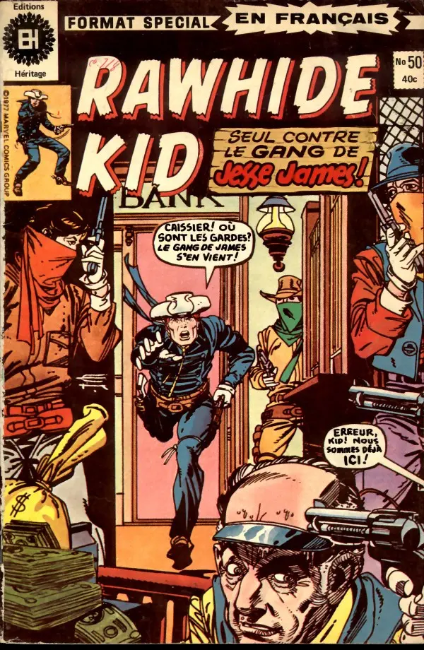 Couverture de l'album Rawhide Kid N° 50 Les révolvers de Jesse James !