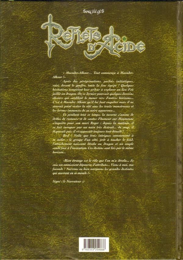 Verso de l'album Reflets d'Acide Tome 4 Horizons & Dragon...
