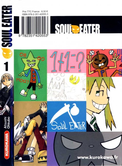 Verso de l'album Soul eater 1