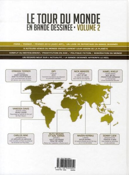 Verso de l'album Le Tour du monde en bande dessinée Volume 2