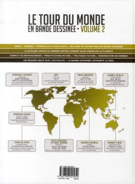 Verso de l'album Le Tour du monde en bande dessinée Volume 2
