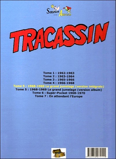 Verso de l'album Tracassin Intégrale 5 1968-1969 Le grand jumelage (Version intégrale)