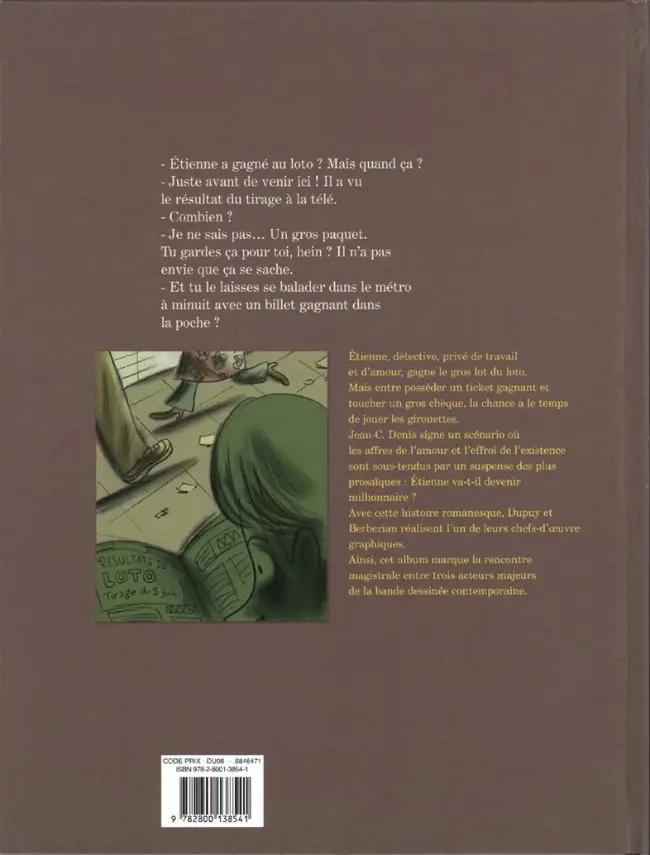 Verso de l'album Un peu avant la fortune
