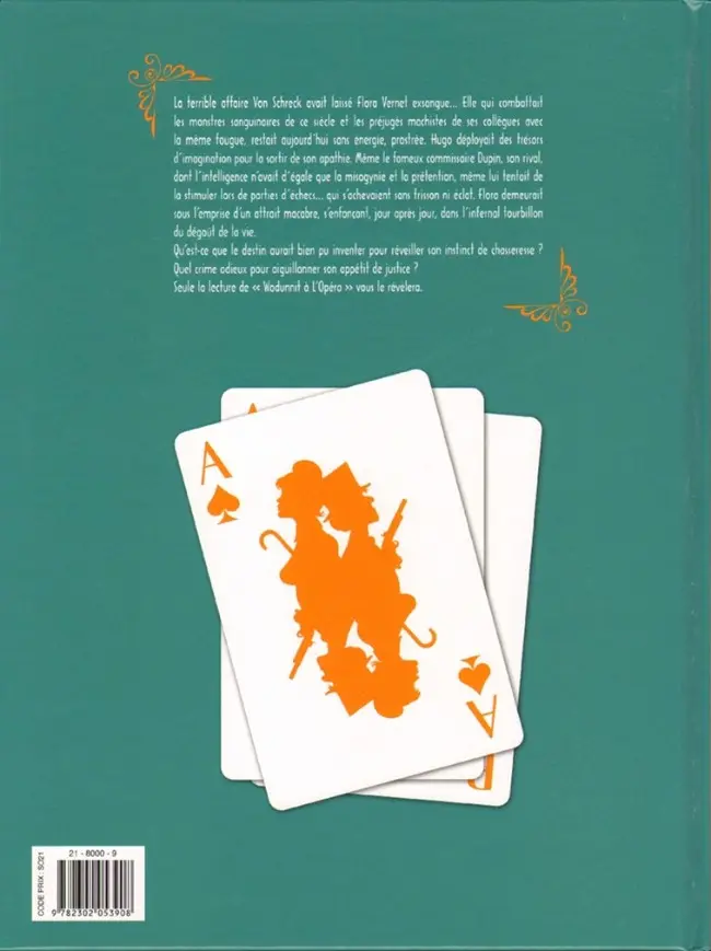 Verso de l'album Aspic, détectives de l'étrange Tome 5 Whodunnit à l'Opéra