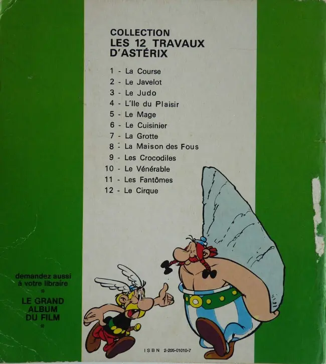Verso de l'album Les 12 travaux d'Astérix Tome 10 Le vénérable