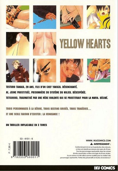 Verso de l'album Yellow hearts 1