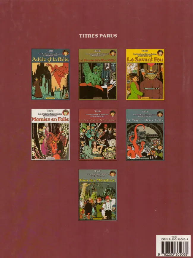 Verso de l'album Les Aventures Extraordinaires d'Adèle Blanc-Sec Tome 5 Le Secret de la Salamandre