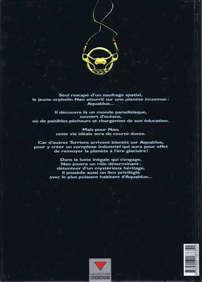 Verso de l'album Aquablue Tome 1 Nao