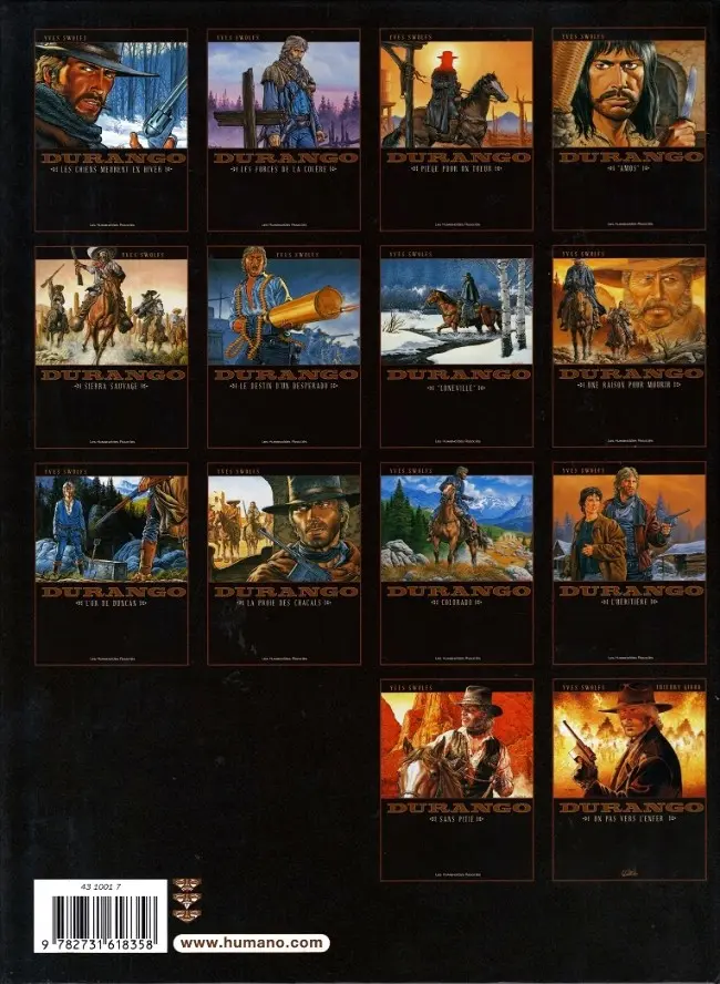 Verso de l'album Durango Tome 2 Les forces de la colère