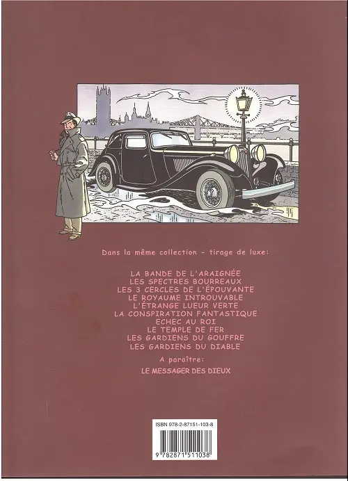 Verso de l'album Harry Dickson Tome 10 Les gardiens du diable