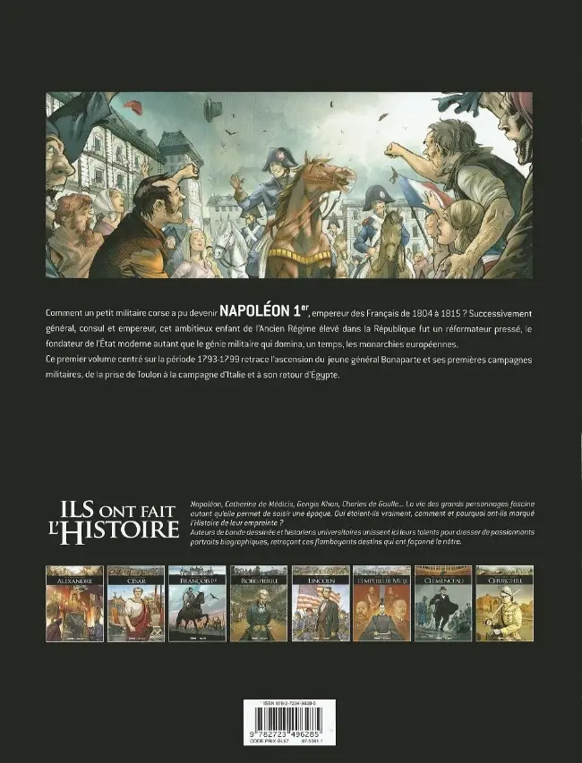 Verso de l'album Ils ont fait l'Histoire Tome 5 Napoléon - Tome 1/3