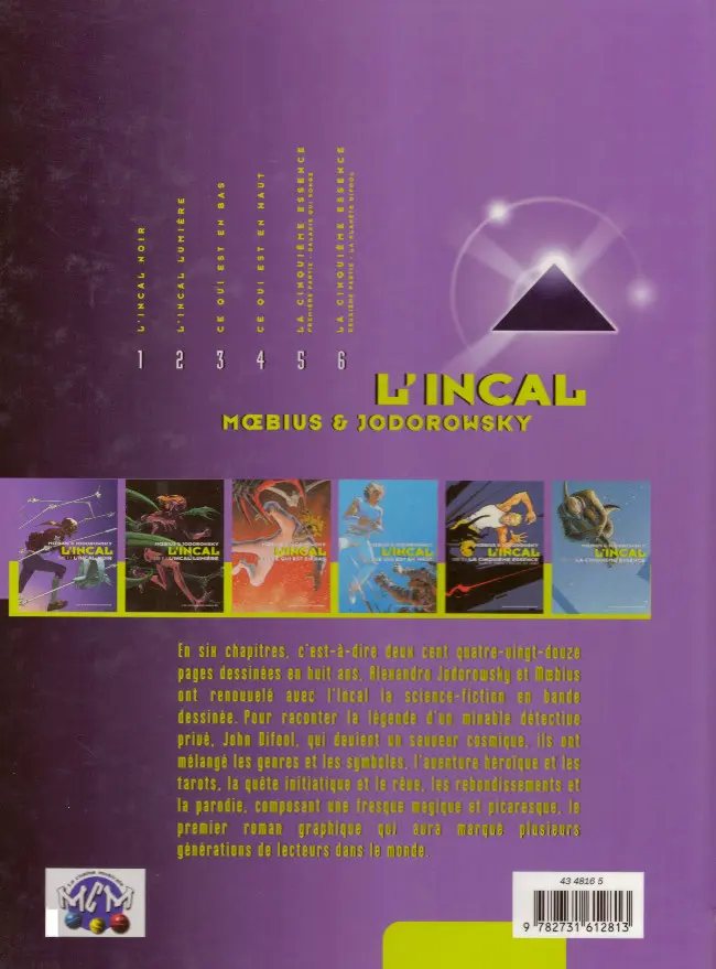 Verso de l'album L'Incal Tome 3 Ce qui est en bas
