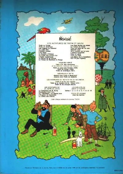 Verso de l'album Les Aventures de Jo, Zette et Jocko Tome 1 Le testament de M. Pump