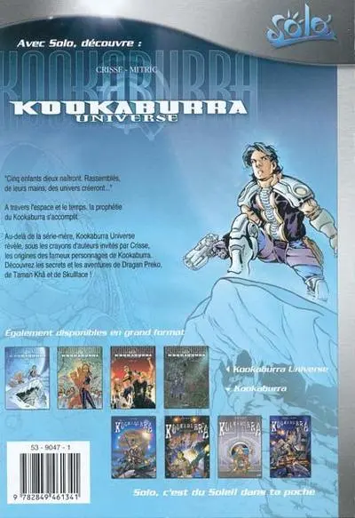 Verso de l'album Kookaburra Universe Tome 1 Le secret du sniper