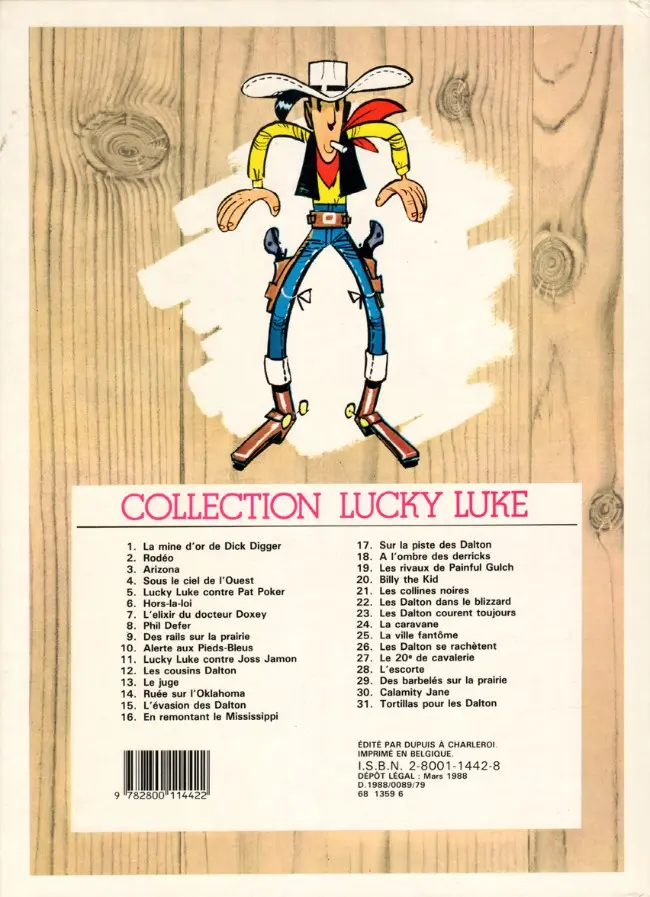 Verso de l'album Lucky Luke Tome 2 Rodéo