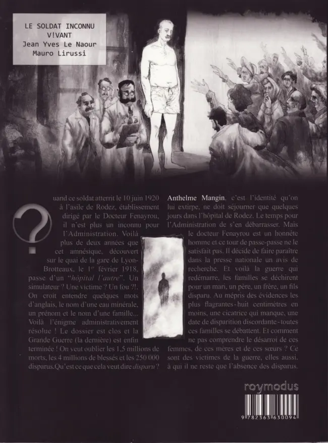 Verso de l'album Le Soldat inconnu vivant