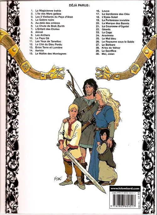 Verso de l'album Thorgal Tome 6 La chute de Brek Zarith