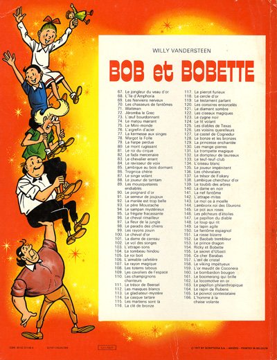 Verso de l'album Bob et Bobette Tome 166 L'homme à la chaise volante