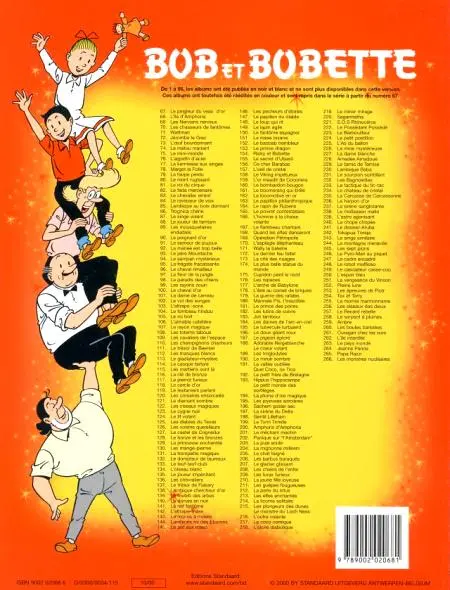 Verso de l'album Bob et Bobette Tome 266 Les monstres nucléaires