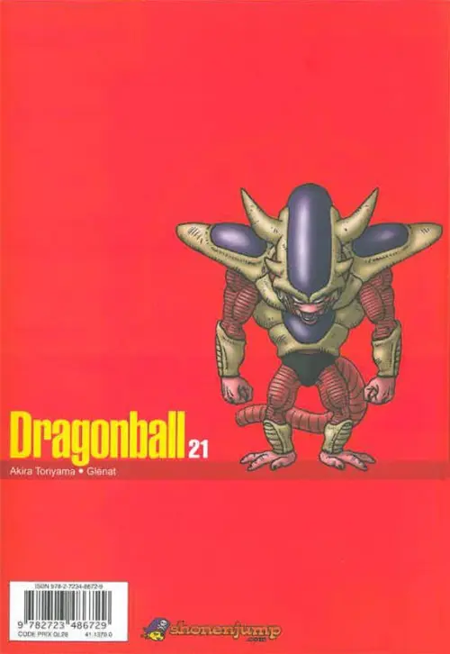 Verso de l'album Dragon Ball Perfect Edition 21
