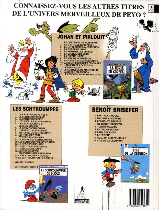 Verso de l'album Johan et Pirlouit Tome 15 Les troubadours de Roc-à-Pic