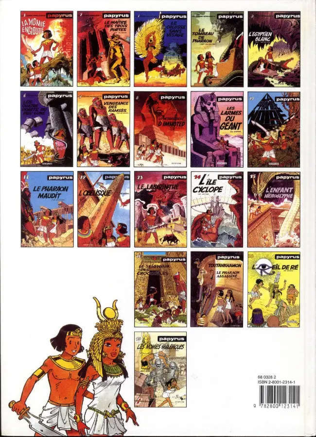 Verso de l'album Papyrus Tome 19 Les momies maléfiques