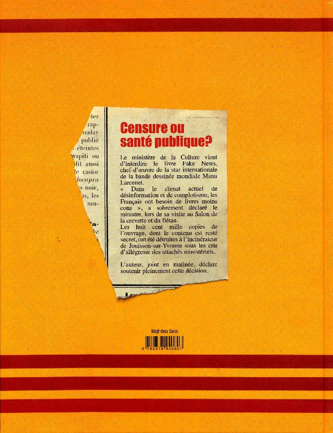 Verso de l'album Fake News