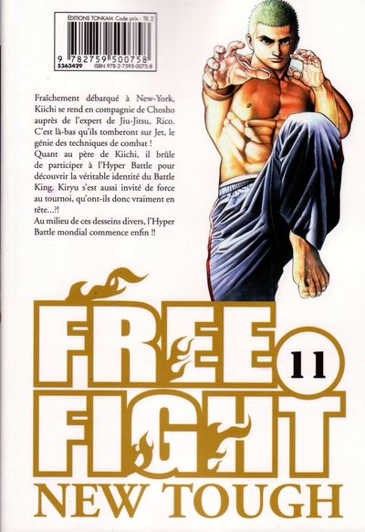 Verso de l'album Free fight 11 Hyper battle had started