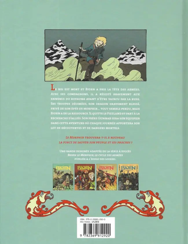 Verso de l'album Bjorn le Morphir Rue de Sèvres Tome 5 Le choc des armées