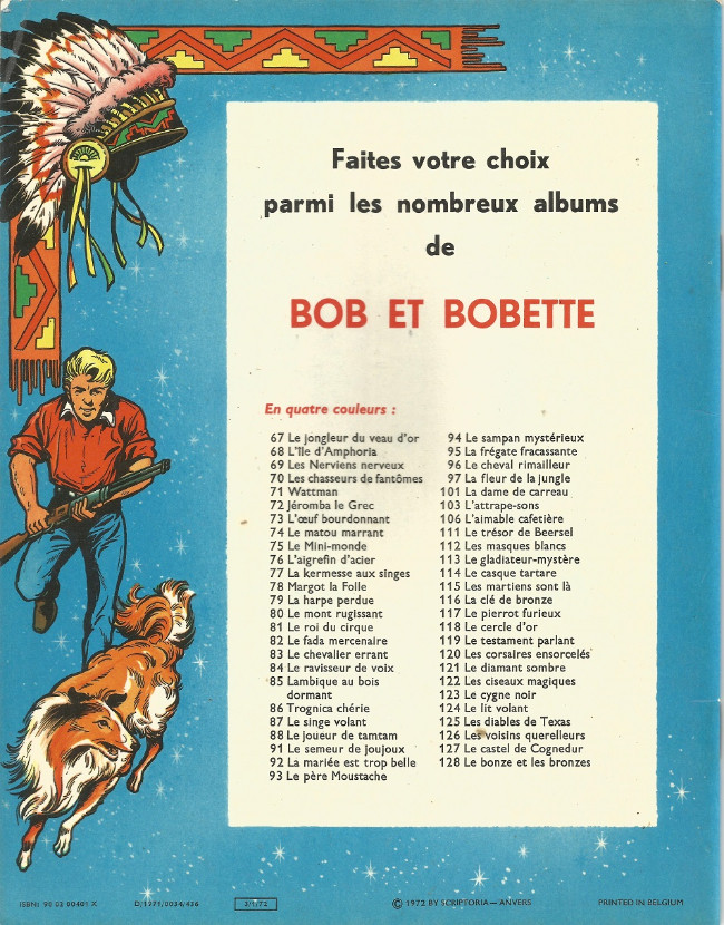 Verso de l'album Bessy Tome 80 Le terrier de Krotax