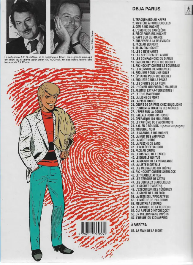 Verso de l'album Ric Hochet Tome 50 Le crime de l'an 2000
