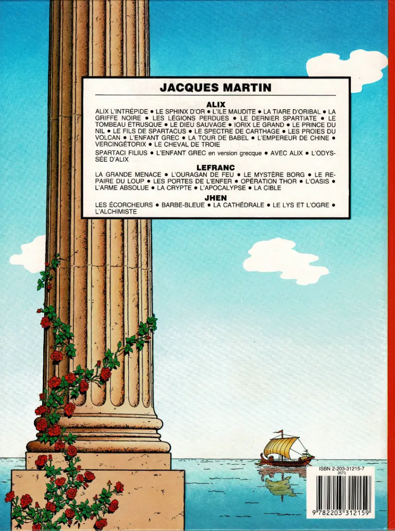 Verso de l'album Alix Tome 15 L'enfant grec