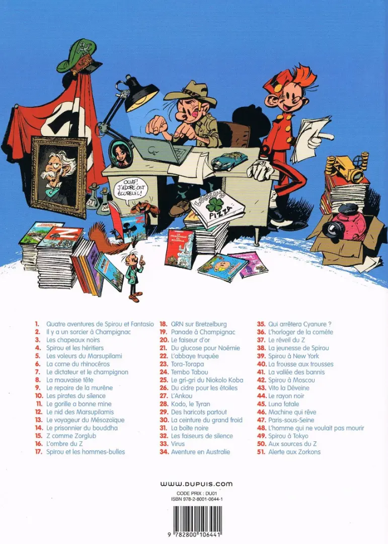 Verso de l'album Spirou et Fantasio Tome 28 Kodo le tyran