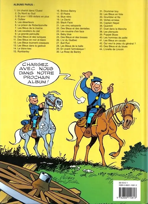 Verso de l'album Les Tuniques Bleues Tome 22 Des bleus et des dentelles