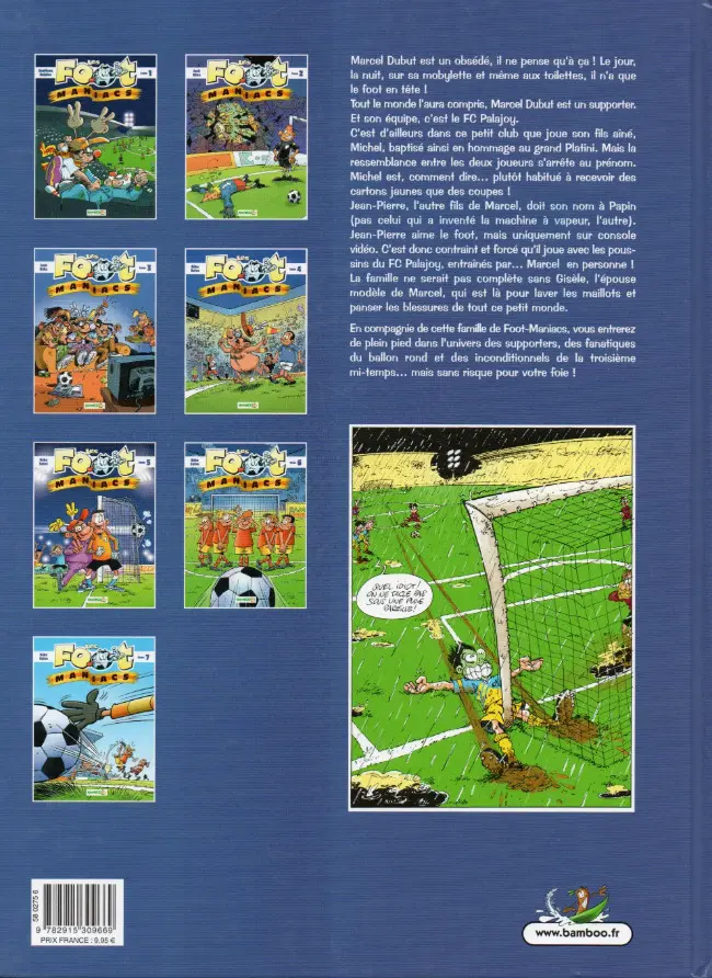 Verso de l'album Les Foot-maniacs Tome 3