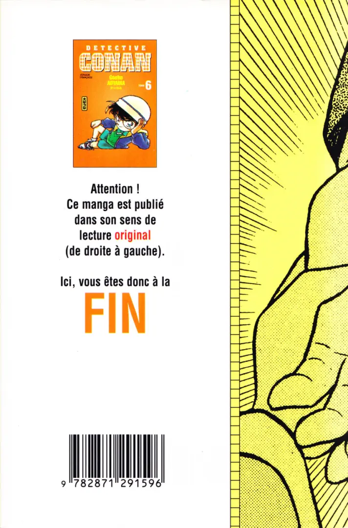 Verso de l'album Détective Conan Tome 6