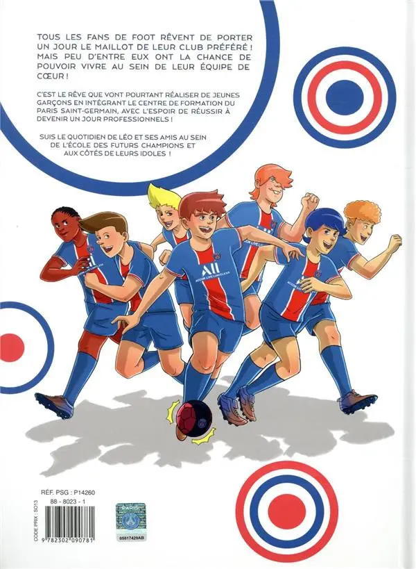 Verso de l'album PSG Academy - New generation Tome 1 À l'école des champions