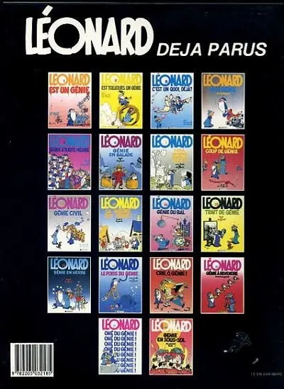 Verso de l'album Léonard Tome 11 Génie du bal