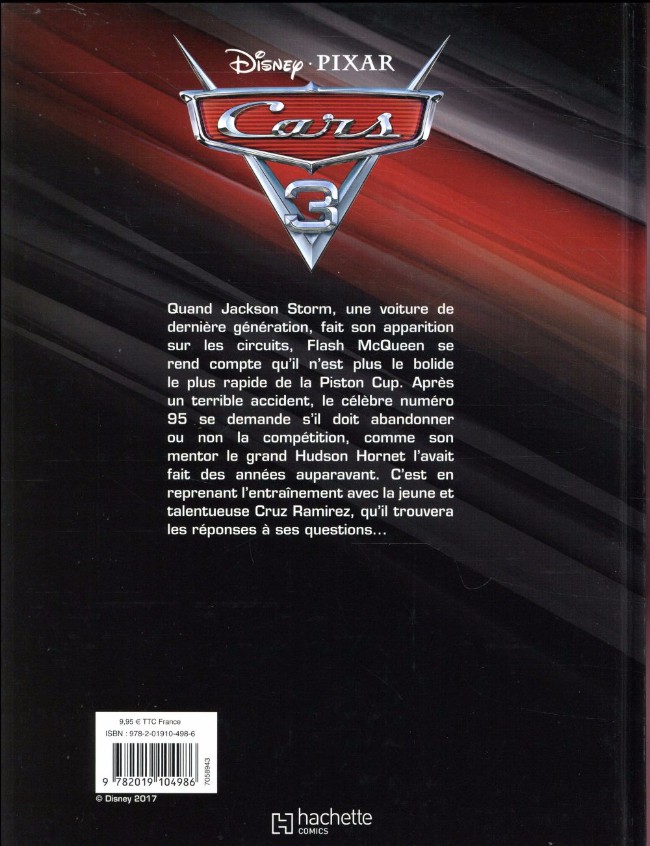 Verso de l'album Cars Tome 3 Cars 3 - la BD du film