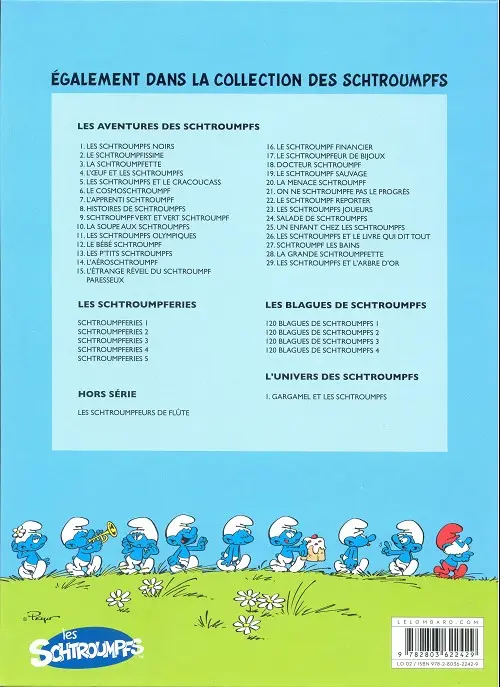 Verso de l'album Les Schtroumpfs Tome 25 Un enfant chez les schtroumpfs