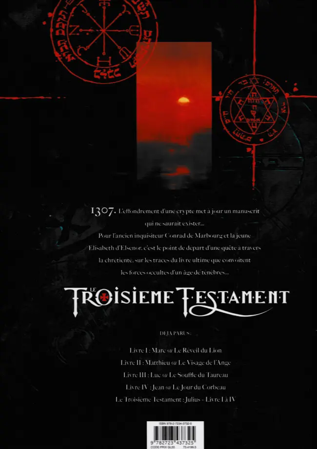 Verso de l'album Le Troisième Testament Tome 4 Jean ou le jour du Corbeau