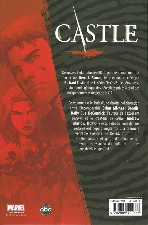 Verso de l'album Castle Tome 1 La Dernière Aube