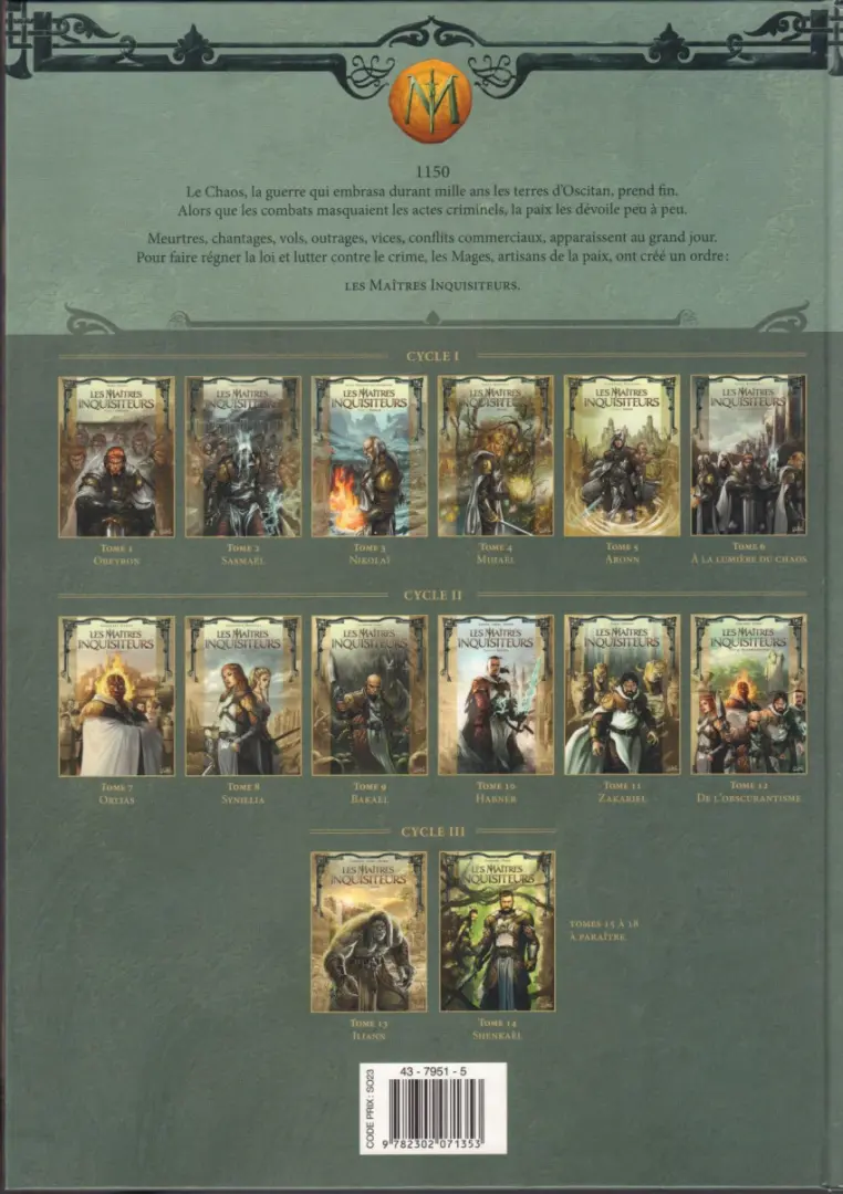 Verso de l'album Les Maîtres inquisiteurs Tome 10