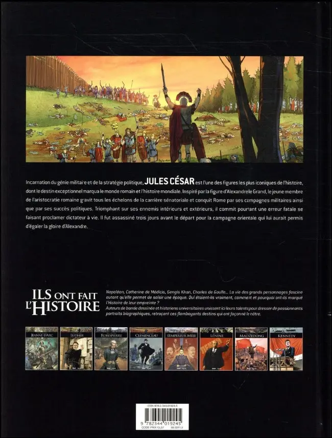 Verso de l'album Ils ont fait l'Histoire Tome 23 César