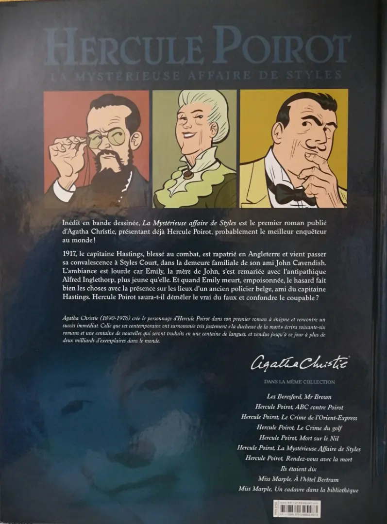 Verso de l'album Hercule Poirot Tome 5 La Mystérieuse Affaire de Styles
